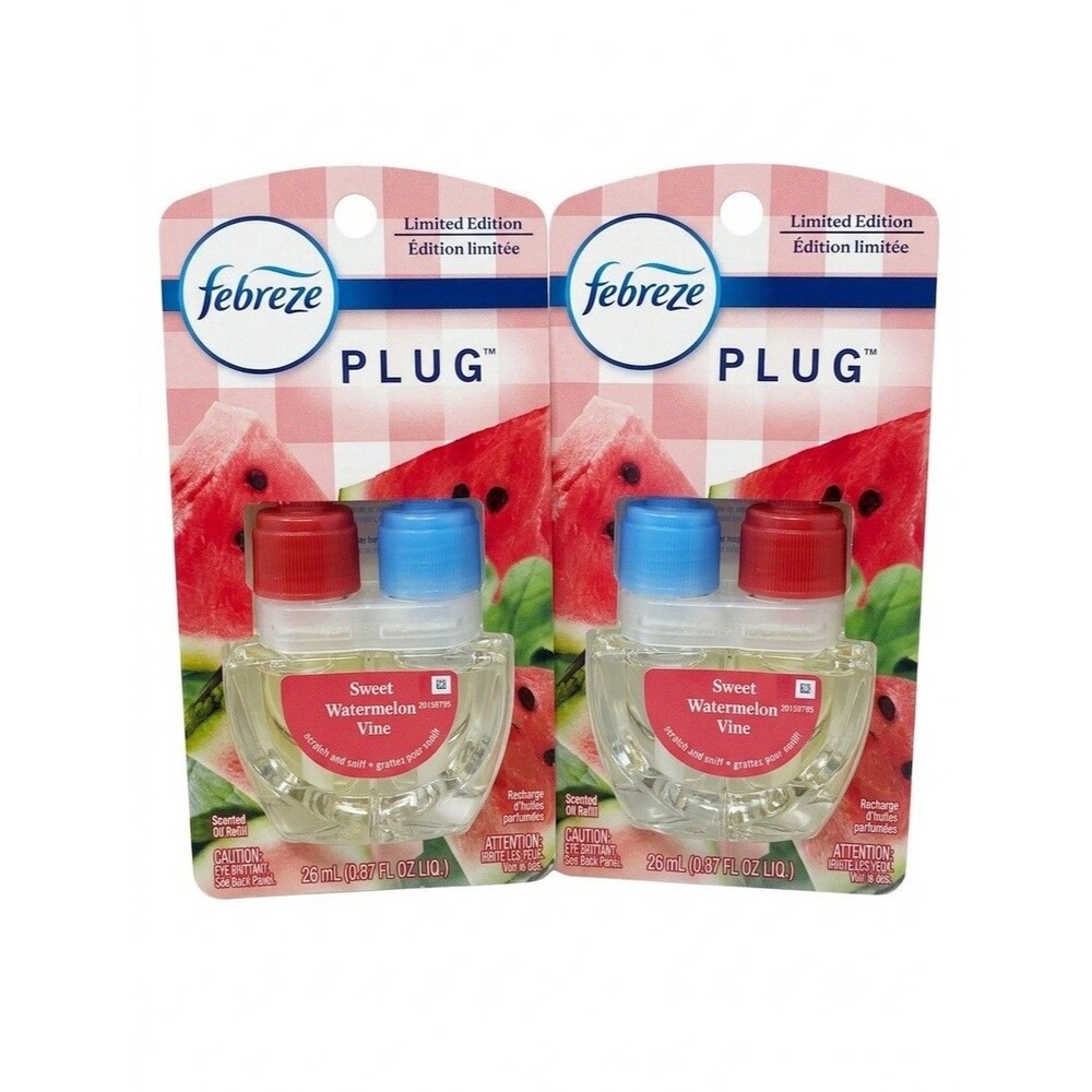 Febreze Plug In Air Freshener Sweet Watermelon Vine Limited Edition Lot of 2